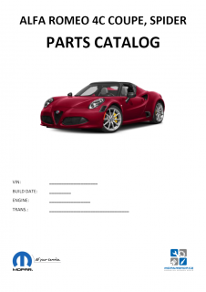 Alfa Romeo 4C Coupe, Spider Katalog dílů / Parts catalog