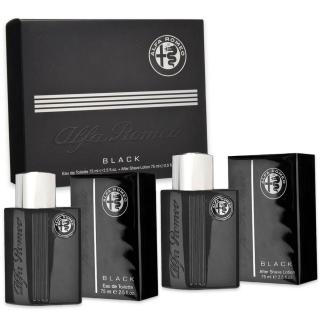 Alfa Romeo Black Eau De Toilette 75 ml + After Shave 75 ml dárková sada