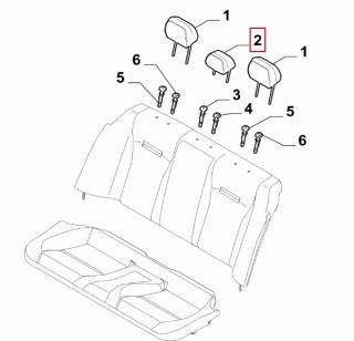 Alfa Romeo Giulia Hlavová opěrka 6GJ69U0LAA