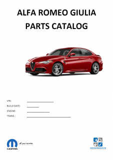 Alfa Romeo Giulia Katalog dílů / Parts catalog