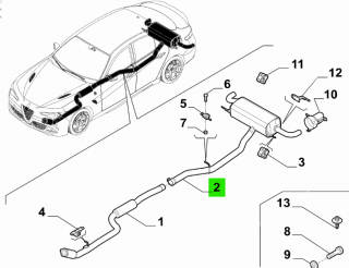 Alfa Romeo Giulia Koncový výfuk 68378520AA
