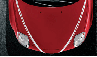 Alfa Romeo MiTo Sticker v racing na kapotu, červený