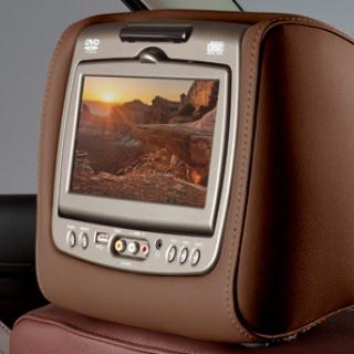 Cadillac Escalade / Escalade ESV Infotainment systém pro zadní sedadla s DVD přehrávačem v kůži - hnědé