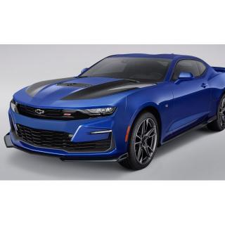 Chevrolet Camaro 6.gen Sada přízemních doplňků druhé generace v metalické barvě Carbon Flash pro modely s dvojitou koncovkou výfuku