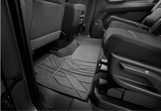 Chevrolet Tahoe 5.gen Jednodílná celokožená podlahová rohož Premium pro druhou řadu v černé barvě Jet Black