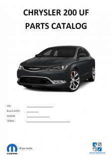 Chrysler 200 UF  Katalog dílů / Parts catalog