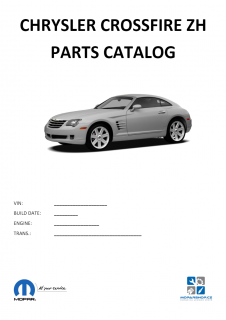 Chrysler Crossfire ZH  Katalog dílů / Parts catalog