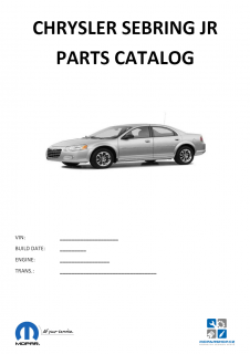 Chrysler Sebring JR Katalog dílů / Parts catalog