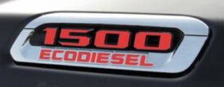 Dodge RAM 1500 DT Nápis  1500 EcoDiese červený