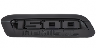 Dodge RAM 1500 DT Nápis 1500 HEMI černý left