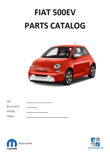 Fiat 500EV Katalog dílů / Parts catalog