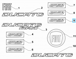 Fiat Ducato znak Multijet 3 140 Speed