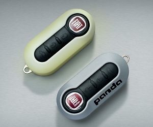 Fiat Panda 319 Krytka klíčků, stříbrná šedá