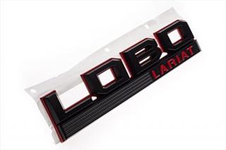 Ford F150 13.gen Nápis LOBO Lariat černý/červený levý