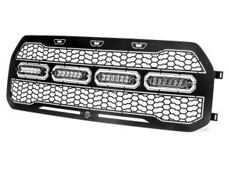 Ford F150 13.gen Scorpion Complete Replacement Grille Tread Design Black w/ LED Lights