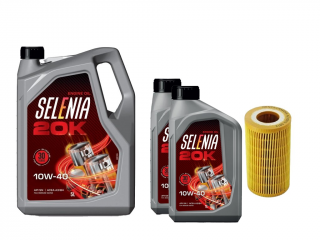 Jeep Grand Cherokee WJ/WG 2.7L CRD - Selenia 20K olej 10W-40 (7L) + Olejový filtr