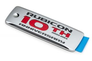 Jeep JK Wrangler emblém Rubicon 10th Anniversary