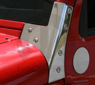 Jeep JK Wrangler rohy oken Stainless