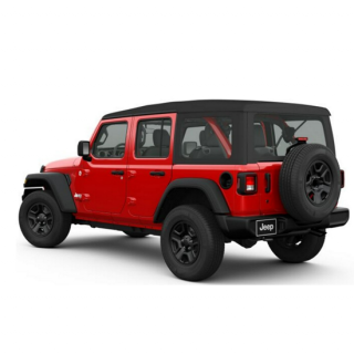 Jeep Wrangler JK Stahovací střecha vinyl černá bez tónování pro čtyřdveřový