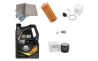 Lancia Musa 1.9L Multijet - Mopar Selenia Sport 5W-40 (5L) + Olejový, Vzduchový, Klima, Palivový filtr