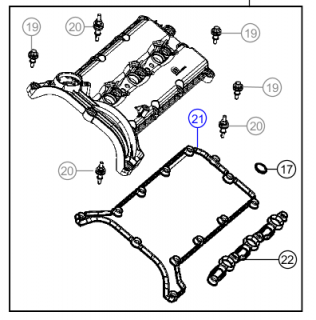 RAM 1500 5.gen DT/ Jeep Wrangler JL/ Jeep Gladiator JT Těsnění krytu hlavy  levé 46333944