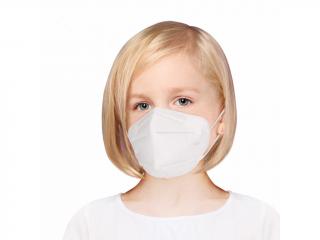 Gyermek légzésvédő maszk FFP2 fehér - 10 db