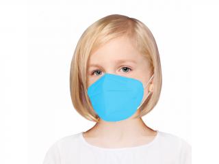 Gyermek légzésvédő maszk FFP2 kék - 10 db