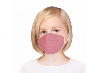 Gyermek légzésvédő maszk FFP2 rózsaszín - 10 db
