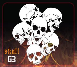 Airbrush sablon Group of skulls g3 mini