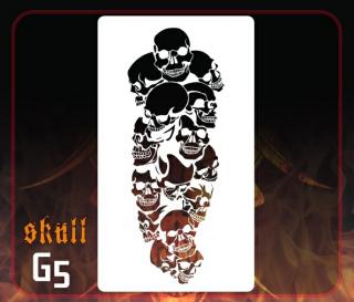 Airbrush sablon Group of skulls g5 mini