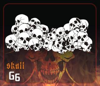 Airbrush sablon Group of skulls g6 mini