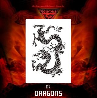 airbrush stencil dragons d7 MINI