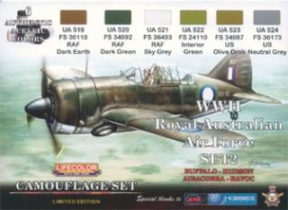 álcázási színek halmaza LifeColor XS02 WII Royal Australian Air Force SET2