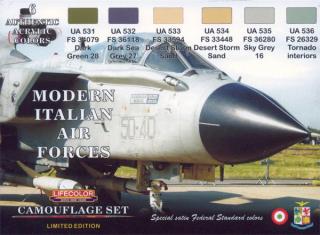 álcázási színek halmaza LifeColor XS07 MODERN ITALIAN AIR FORCES