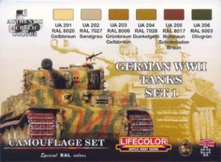 Álcázási színkészlet LifeColor CS01 GERMAN WWII TANKS SET1