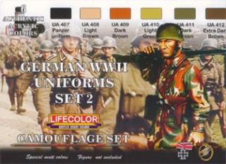 Álcázási színkészlet LifeColor CS05 GERMAN WWII UNIFORMS SET2