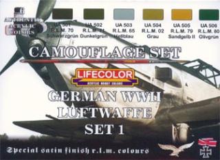 Álcázási színkészlet LifeColor CS06 GERMAN WWII LUFTWAFFE SET1