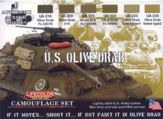 Álcázási színkészlet LifeColor CS11 U.S. OLIVE DRAB