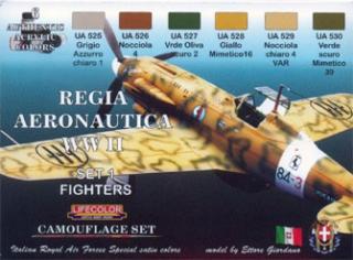 Álcázási színkészlet LifeColor CS19 REGIA AERONAUTICA WWII SET1 FIGHTERS