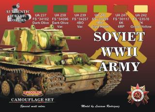 Álcázási színkészlet LifeColor CS23 SOVIET WWII ARMY