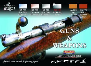 Álcázási színkészlet LifeColor CS26 GUNS & WEAPONS