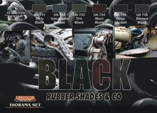 Álcázási színkészlet LifeColor CS27 BLACK Rubber Shades & Co.