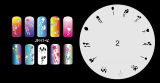 Fengda JFH01-002 (airbrush nail art) körömsablon