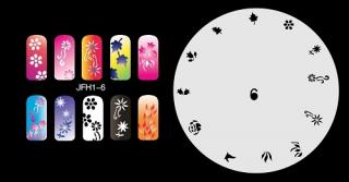 Fengda  JFH01-006 (airbrush nail art) körömsablon