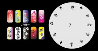 Fengda  JFH01-007 (airbrush nail art) körömsablon