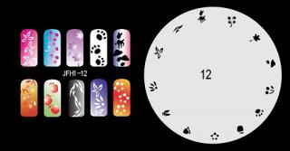 Fengda  JFH01-012 (airbrush nail art) körömsablon