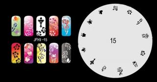 Fengda  JFH01-015 (airbrush nail art) körömsablon