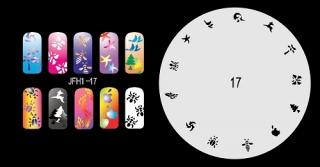 Fengda  JFH01-017 (airbrush nail art) körömsablon