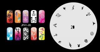 Fengda  JFH01-020 (airbrush nail art) körömsablon