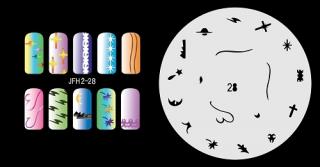 Fengda  JFH02-028 (airbrush nail art) körömsablon